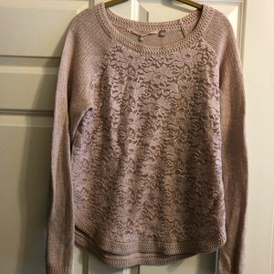 ANTHROPOLOGIE contrast sleeve sweater